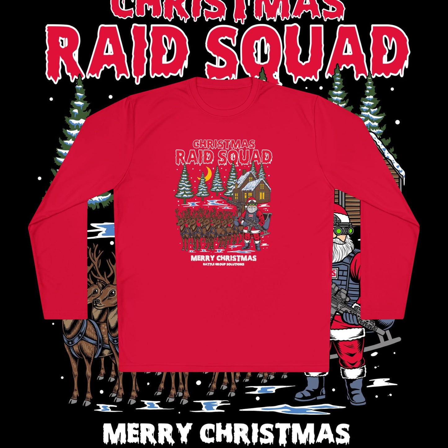 Christmas Raid Squad Unisex Lightweight Long Sleeve Tee