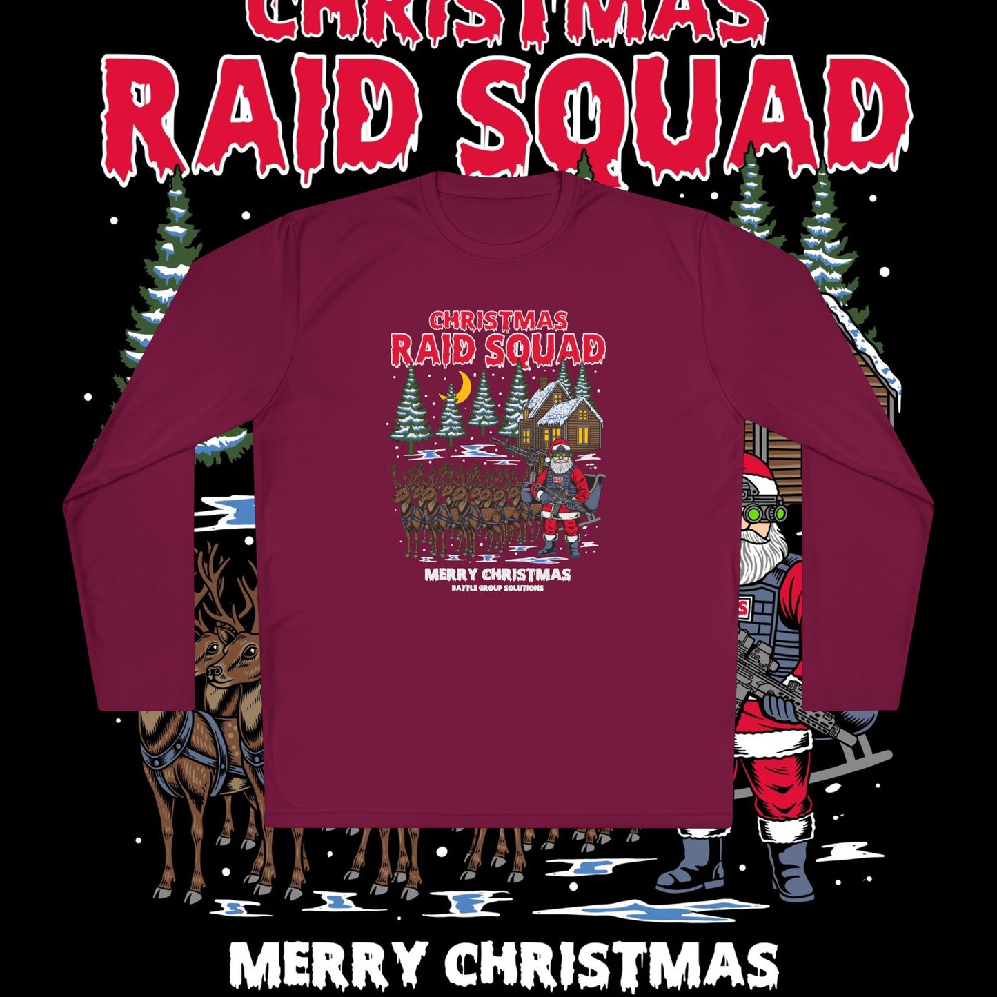 Christmas Raid Squad Unisex Lightweight Long Sleeve Tee