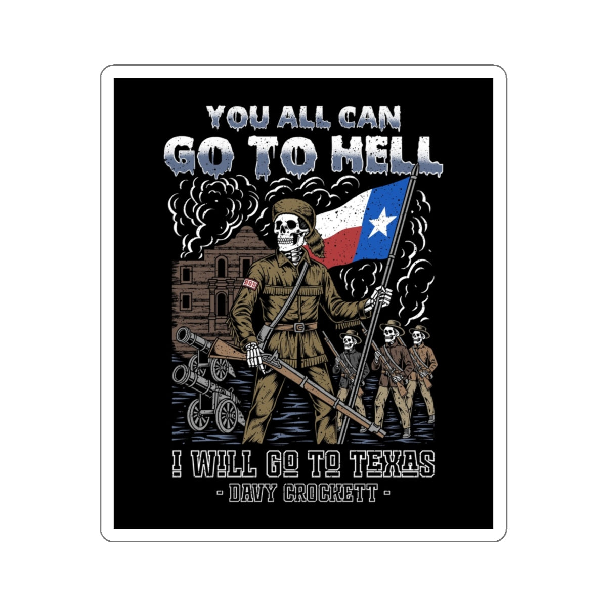 REMEMBER THE ALAMO - BGS - DECAL