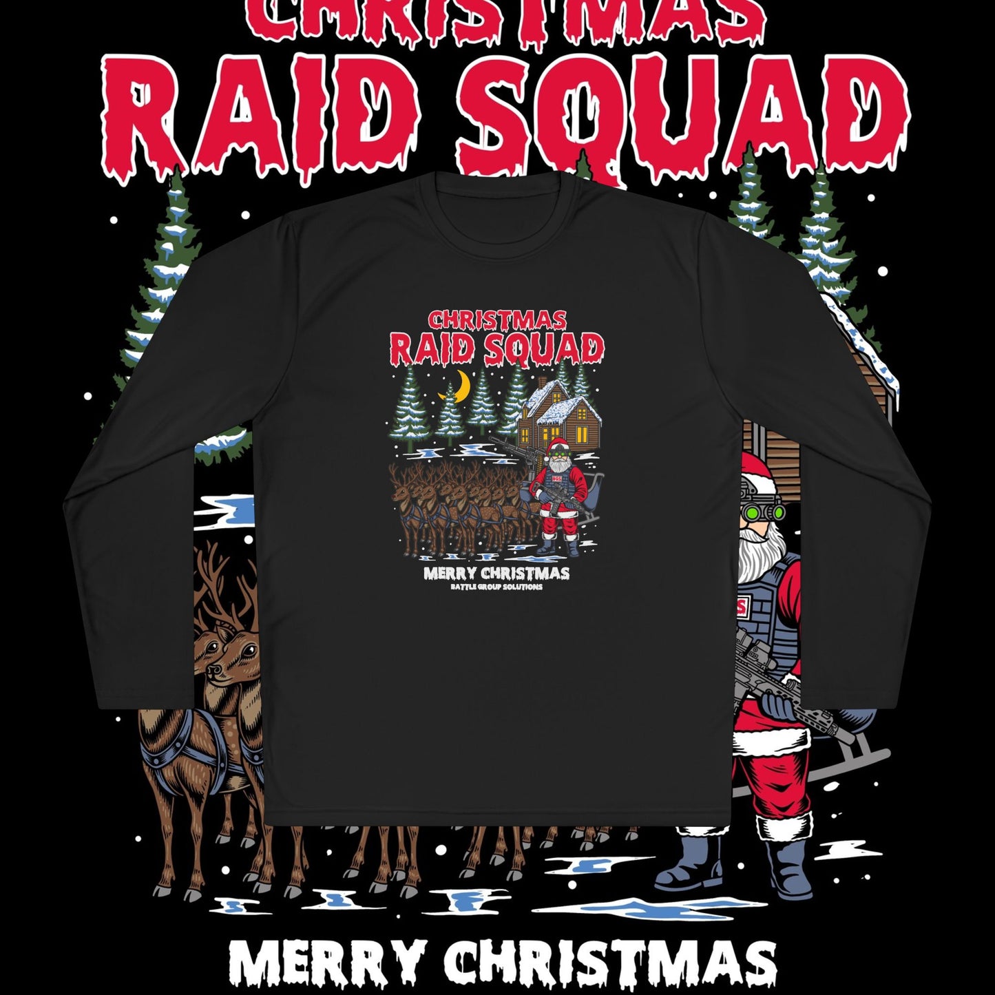 Christmas Raid Squad Unisex Lightweight Long Sleeve Tee