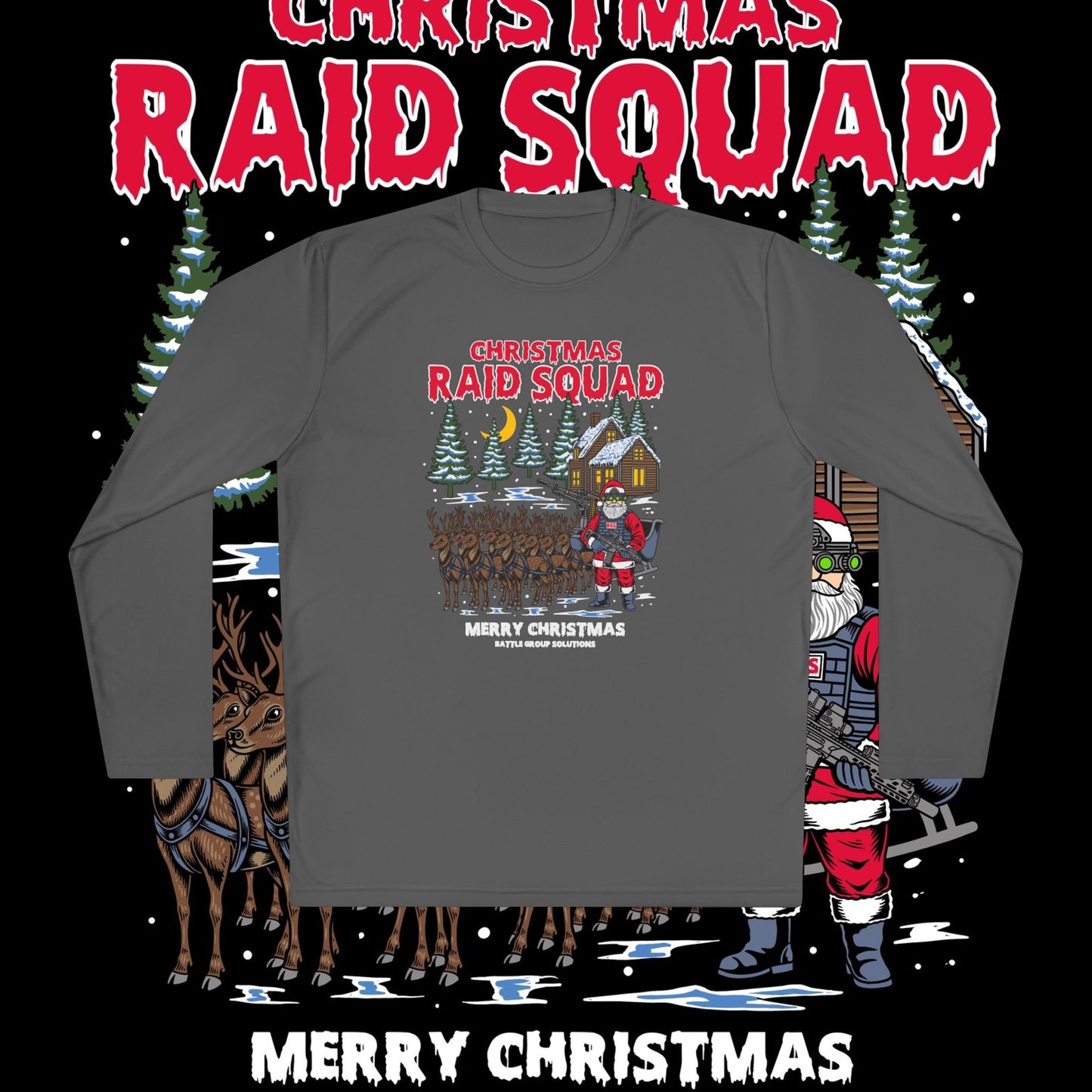 Christmas Raid Squad Unisex Lightweight Long Sleeve Tee