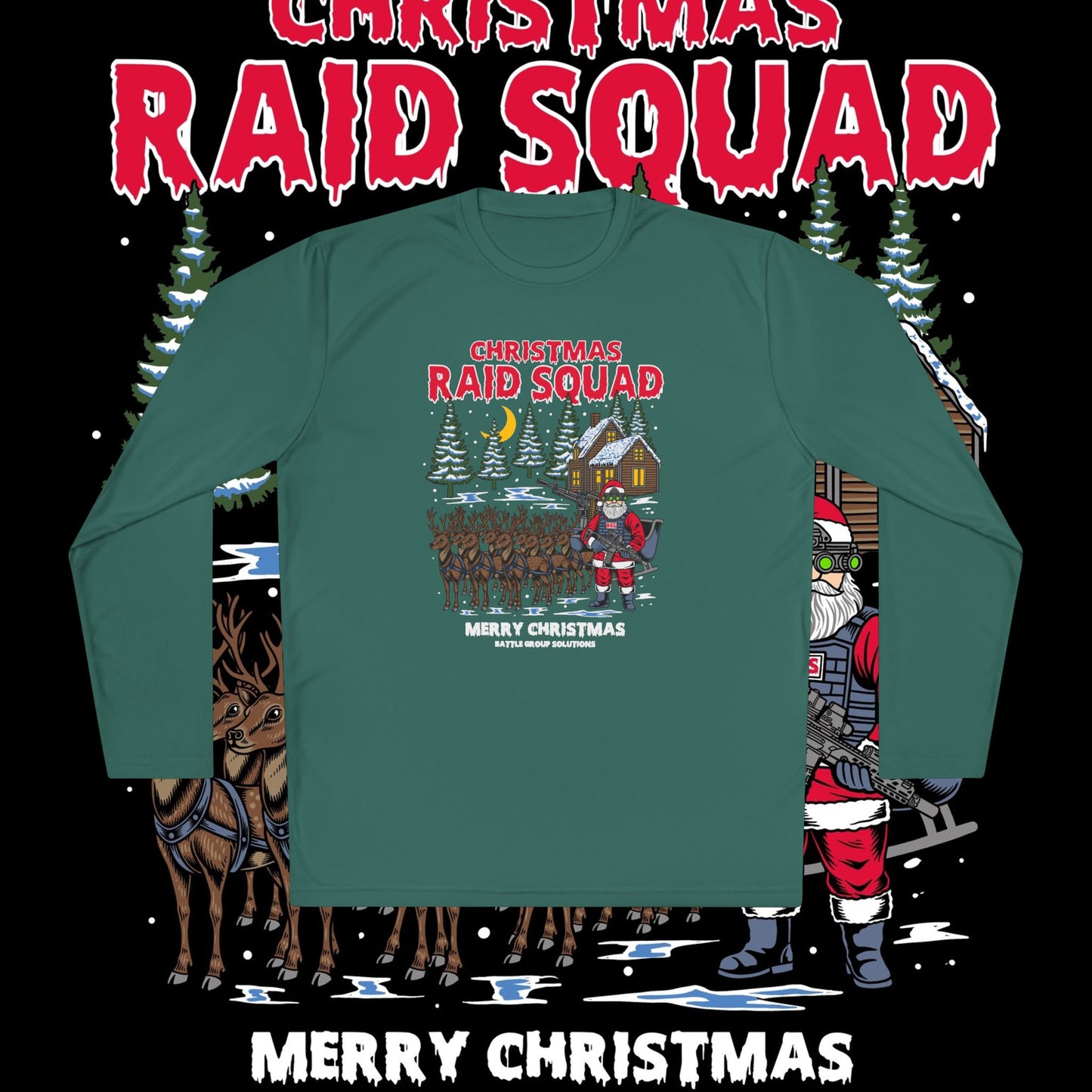Christmas Raid Squad Unisex Lightweight Long Sleeve Tee