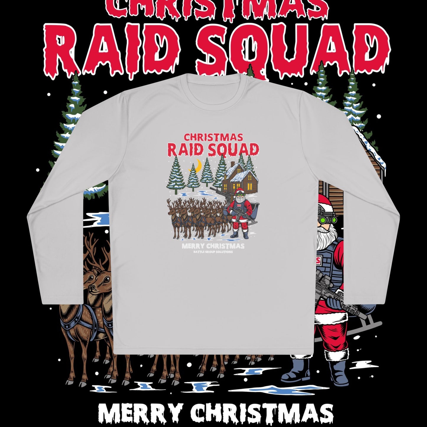 Christmas Raid Squad Unisex Lightweight Long Sleeve Tee